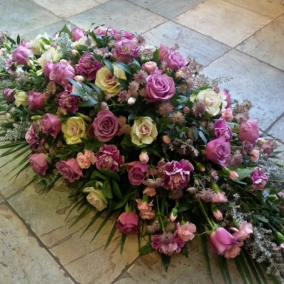 Seasonal Casket Spray - Let our team of florists choose a seasonal selection of flowers for your farewell tribute.