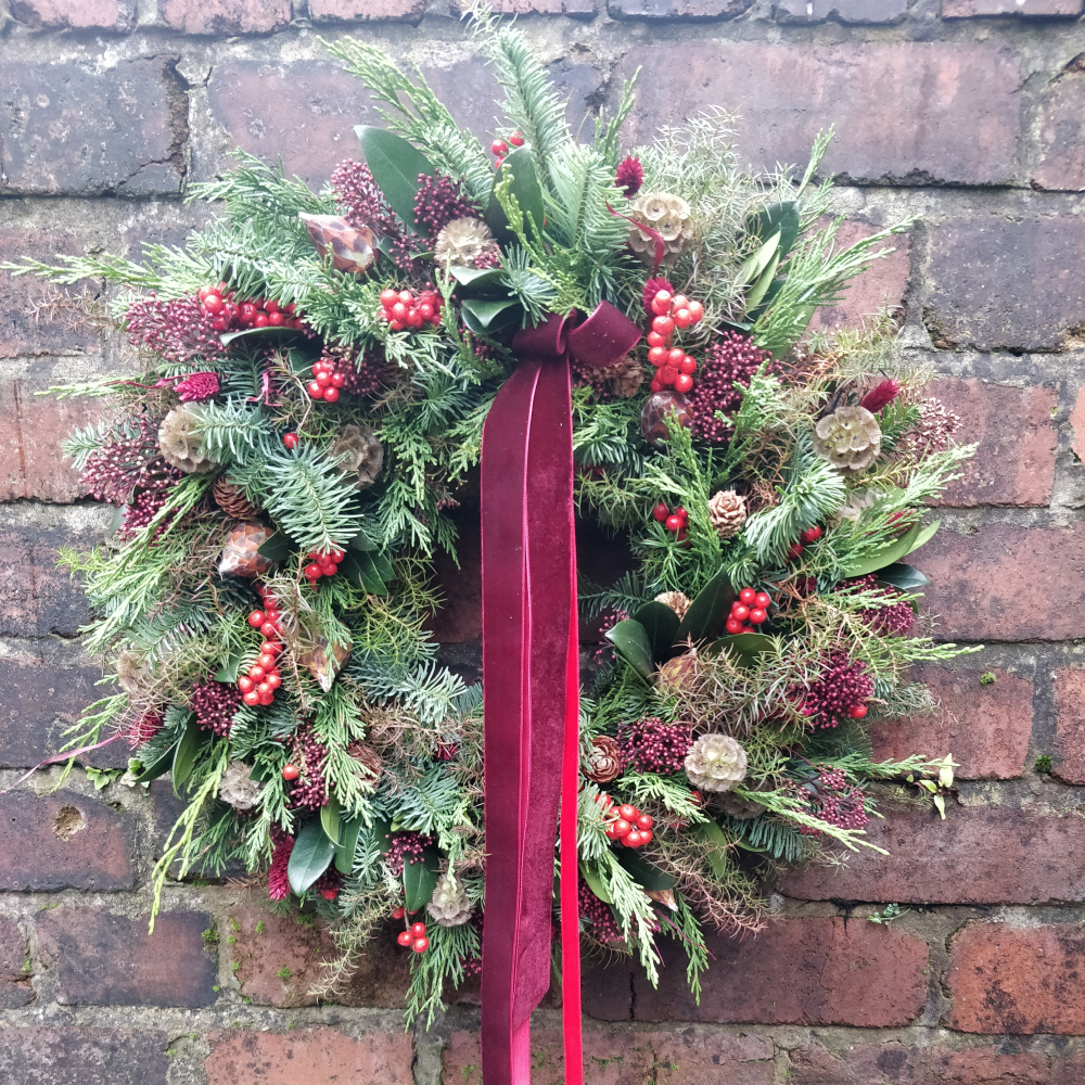 Traditional Christmas wreath